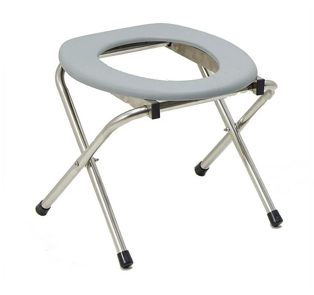 Alt view image 5 of 5 - US Outdoor Portable Folding Toilet Seat For Camping With 10 Pcs Replacement Bags