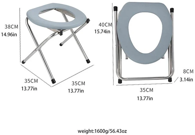 Alt view image 2 of 5 - US Outdoor Portable Folding Toilet Seat For Camping With 10 Pcs Replacement Bags