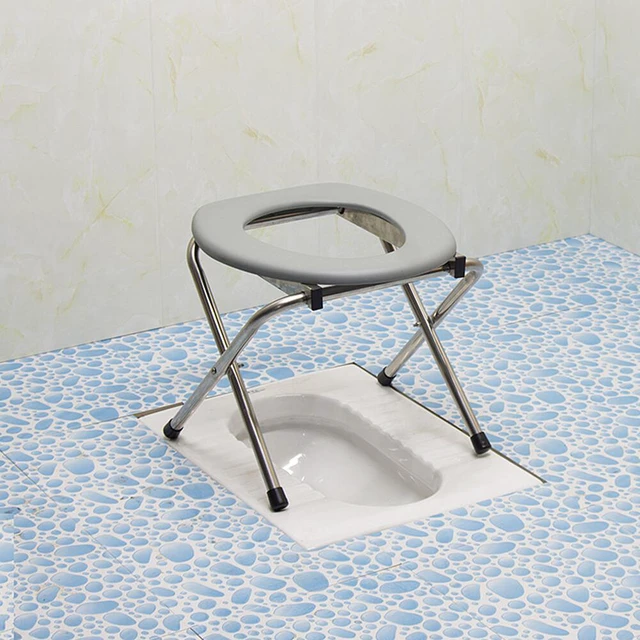 Alt view image 3 of 5 - US Outdoor Portable Folding Toilet Seat For Camping With 10 Pcs Replacement Bags