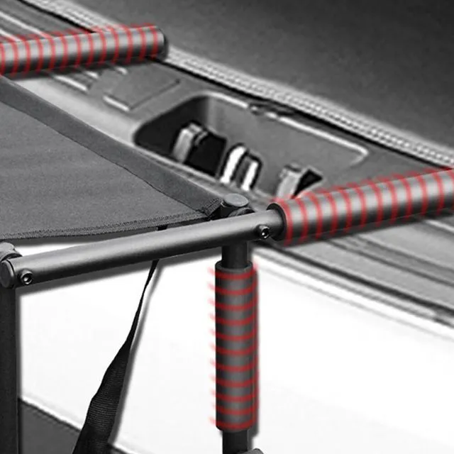 Alt view image 2 of 5 - US Folding Dog Pet Steps Ramp Stairs Car Boot Portable Ladder Metal Accordion