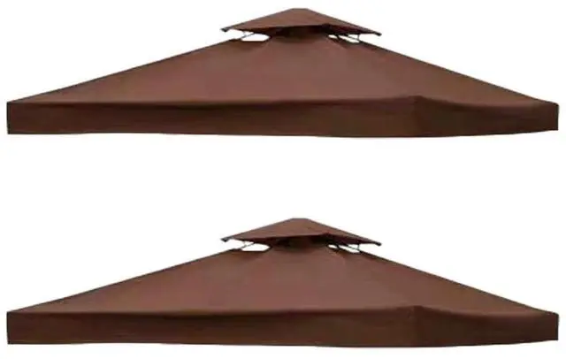 Main image of US 10'x10' Waterproof Gazebo 1 2Tier Top Replacement Canopy UV Sunshade Cover