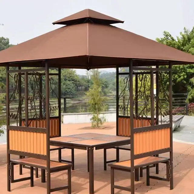 Alt view image 3 of 5 - US 10'x10' Waterproof Gazebo 1 2Tier Top Replacement Canopy UV Sunshade Cover