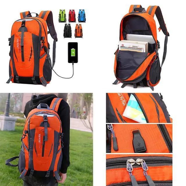 Alt view image 5 of 5 - US Travel Laptop Backpack with USB Charging Port Water Resistant Shoulder Bag