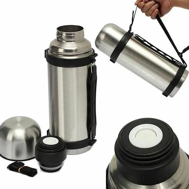 Alt view image 3 of 5 - US 35.3OZ Stainless Steel Vacuum Thermos Flask Bottle Portable Beverage Bottle