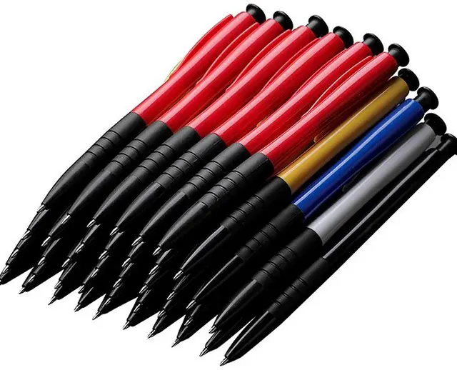 Main image of US 200 Pack Bulk Wholesale Lot Ink Pens Ball Point Plastic Retractable Blue Ink heisebixin200zhi