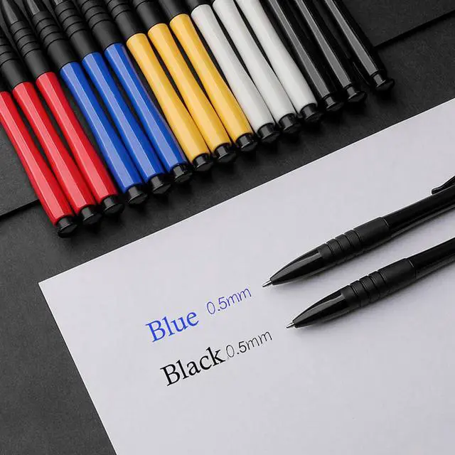 Alt view image 2 of 5 - US 200 Pack Bulk Wholesale Lot Ink Pens Ball Point Plastic Retractable Blue Ink heisebixin200zhi