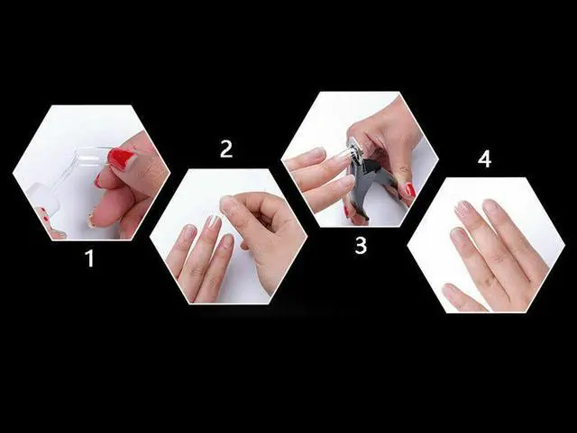 Alt view image 4 of 5 - 500 Pcs Coffin Nail Tips Long Square French Fake False Nails Transparent US 500gezhuang touming