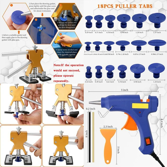 Alt view image 5 of 5 - US 32Pc Set Car Paintless Dent Repair Puller Remover Lifter Kit Dint Hail Damage
