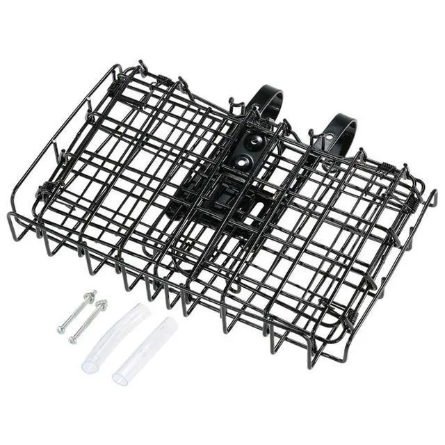 Alt view image 5 of 5 - US 1 Pack Folding Rear Bike Basket Wire Mesh Fold-Up Detchable Front Rear Bag