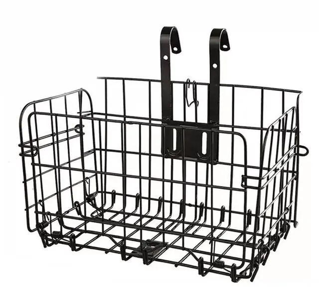 Main image of US 1 Pack Folding Rear Bike Basket Wire Mesh Fold-Up Detchable Front Rear Bag