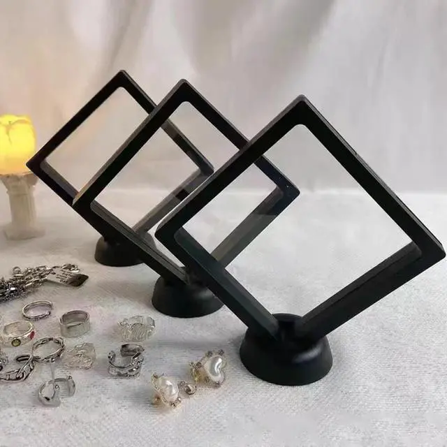 Alt view image 5 of 5 - US 20 Pcs Coin Display Box 3D Floating Frame Display Holder Jewelry Challenge