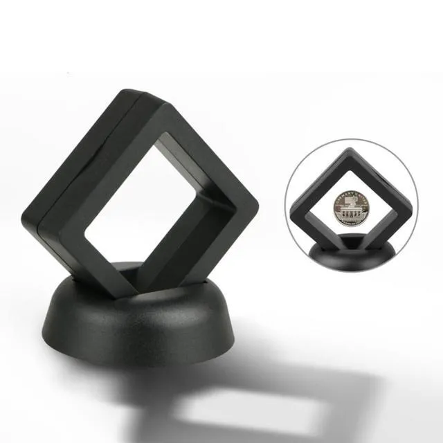Alt view image 3 of 5 - US 20 Pcs Coin Display Box 3D Floating Frame Display Holder Jewelry Challenge