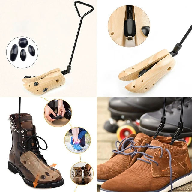 Alt view image 2 of 5 - US 2 Pair Boot Stretcher Shoe Shaper Wooden Western Cowboy Boot Tree Expande S