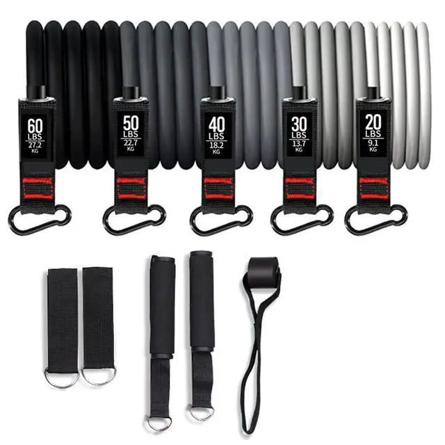 Alt view image 2 of 5 - US 1 Sets of 11 Pcs Resistance Band Physical Therapy Workout Yoga Abs Exercise