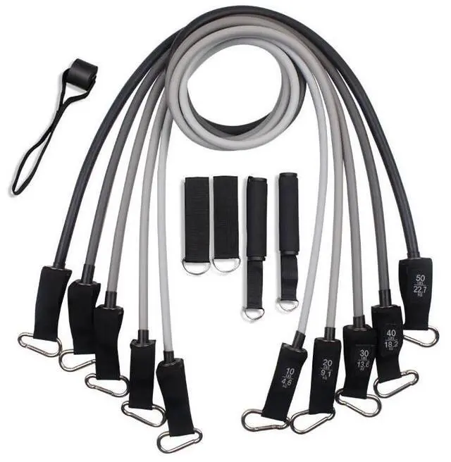 Main image of US 1 Sets of 11 Pcs Resistance Band Physical Therapy Workout Yoga Abs Exercise