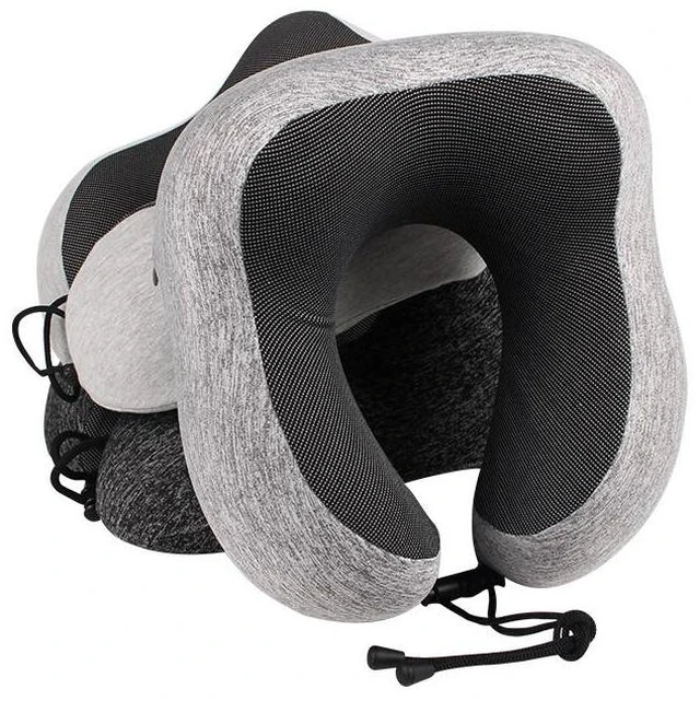 Alt view image 4 of 5 - US 2 Pack Memory Foam U-Shaped Travel Pillow Neck Support Head Rest Car Plane