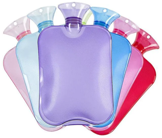 Alt view image 3 of 5 - Large PVC Rubber HOT WATER BOTTLE Bag WARM Relaxing Heat / Cold Therapy 2 Liter