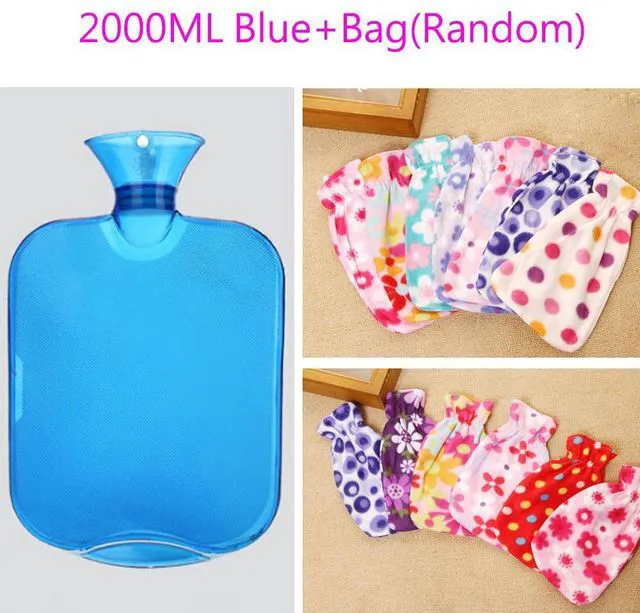 Main image of Large PVC Rubber HOT WATER BOTTLE Bag WARM Relaxing Heat / Cold Therapy 2 Liter