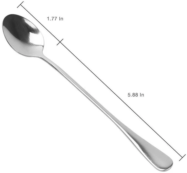 Alt view image 2 of 5 - 10 Pack Magik Long Handle Stainless Steel Mixing Ice Cream Coffee Spoon Set