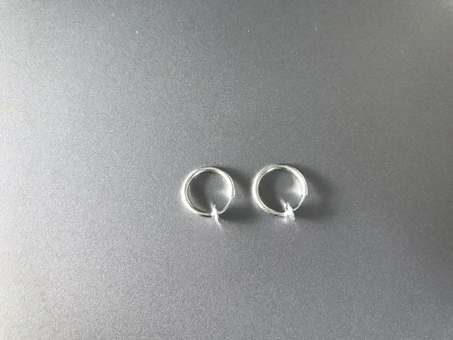 Alt view image 2 of 6 - Clip-On Spring Action Non-Piercing Fake Septum Lip Cartilage Nose Tragus Ring 1 Pair Silver