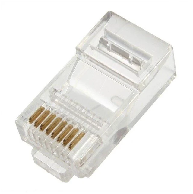 Main image of 100 Pack RJ45 Ends CAT5E Ethernet Cable End Connectors Mocular Plugs Crimp