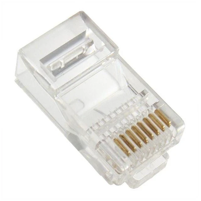 Alt view image 4 of 5 - 100 Pack RJ45 Ends CAT5E Ethernet Cable End Connectors Mocular Plugs Crimp