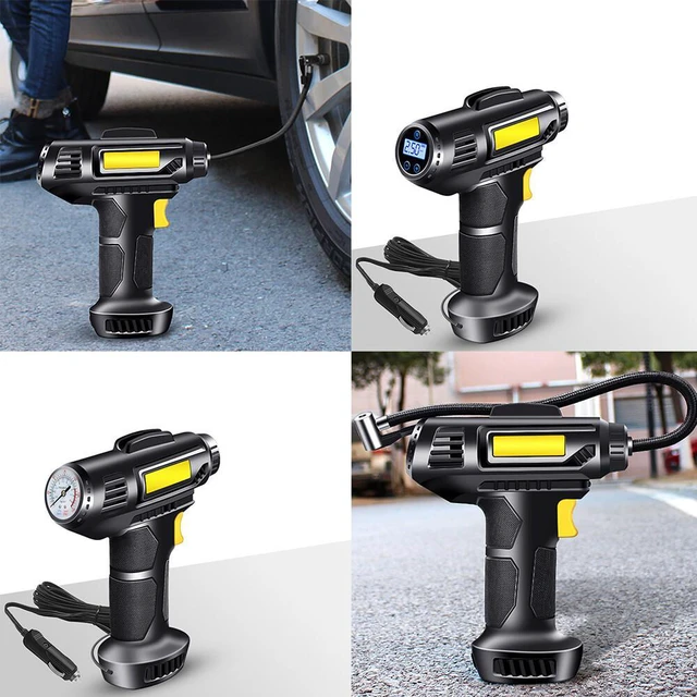Alt view image 3 of 5 - US 150PSI Tire Fast Inflator Air Pump Compressor LED Light for Car Bike Motor