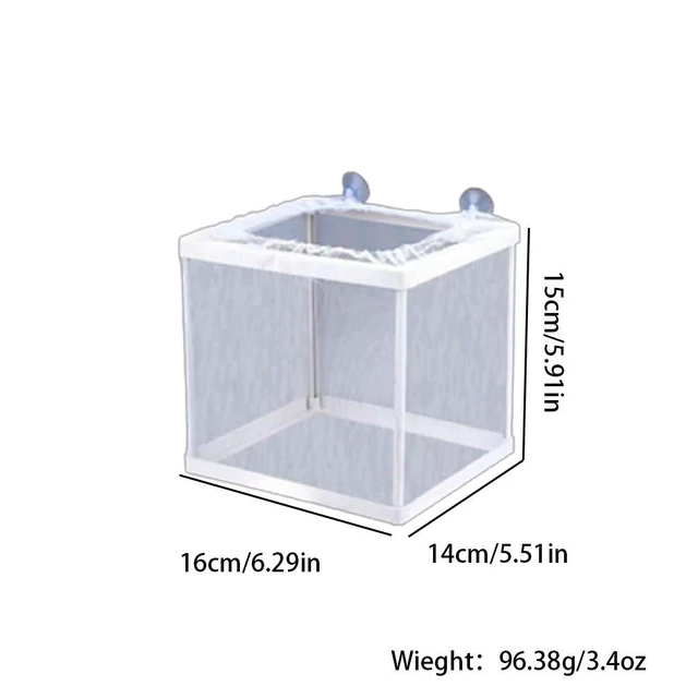 Alt view image 4 of 4 - US 1 Pc Fish Tank Aquarium Guppy Breeding Breeder Baby Gauze Trap Box Isolator