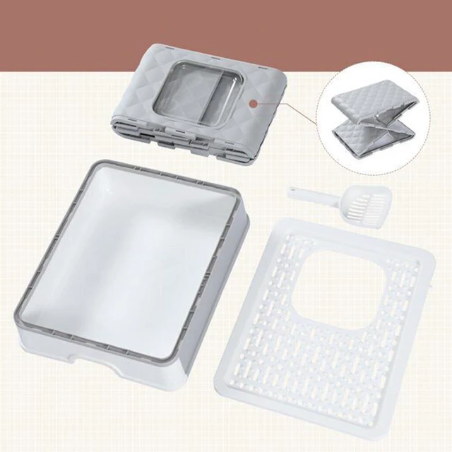 Alt view image 2 of 5 - US Gray Self-Cleaning Hooded Cat Litter Box Enclosed Large Kitty Toilet Refill