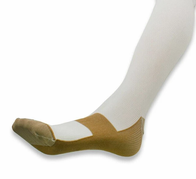 Alt view image 4 of 5 - (3 Pairs) Copper Compression Socks 20-30mmHg Graduated Support Mens Womens S-XXL L/XL
