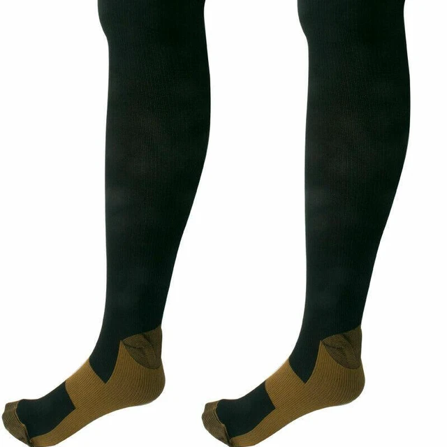 Alt view image 3 of 5 - (3 Pairs) Copper Compression Socks 20-30mmHg Graduated Support Mens Womens S-XXL L/XL