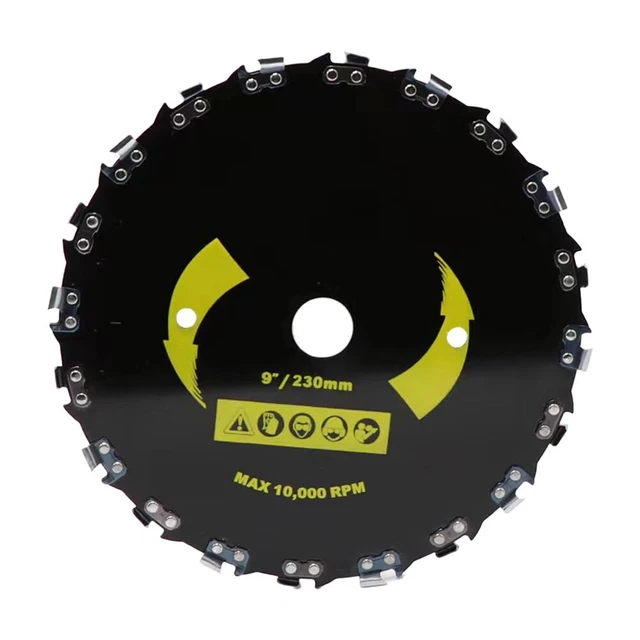 Alt view image 5 of 5 - US 2Pc 9''Chainsaw Tooth Brush Blades Trimmer Head Suitable ForCutter Weed Eater