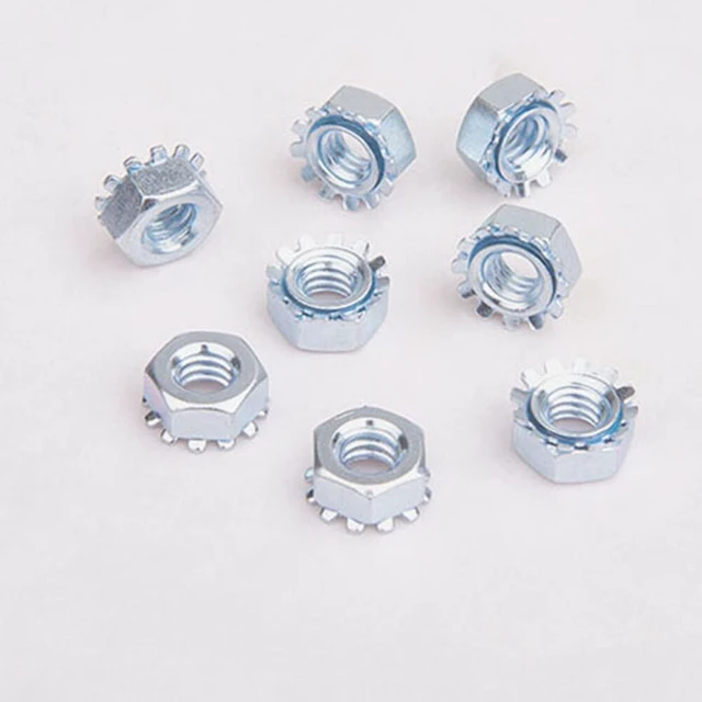 Alt view image 4 of 5 - US 100 Pc Stainless Steel Keps K-L lock Nut with free spinning washer 3/8-16
