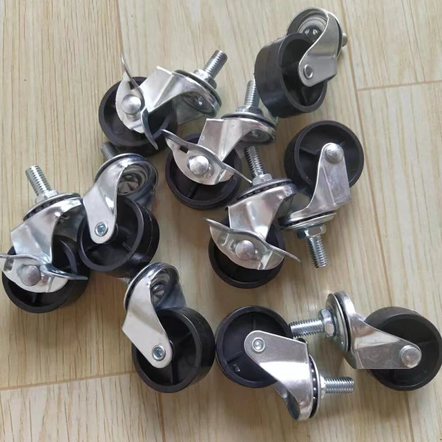 Alt view image 2 of 5 - US 8 Pc 3 Inch Rubber Casters Heavy Duty Safety Brake Wheel For Shelving Rack