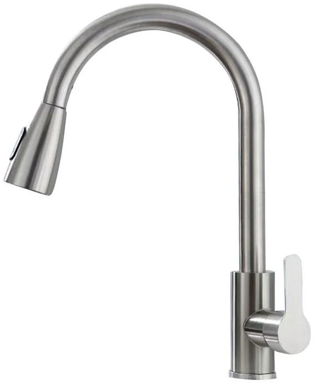 Main image of US Chrome Pull Down Kitchen Faucet Sprayer Single Handle Swivel Sink Mixer Tap