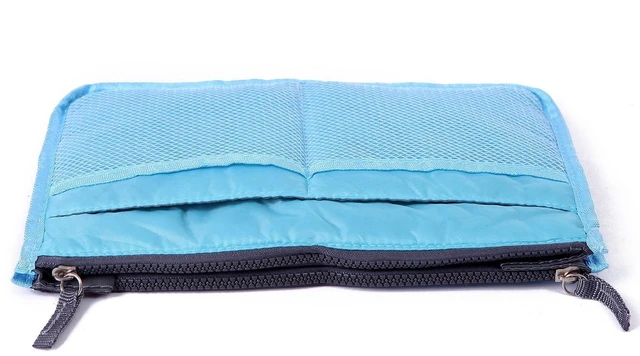 Alt view image 2 of 5 - 2 Pack Travel Insert Handbag Purse Large Liner Organizer Tidy Bags Sky Blue 2 Pack