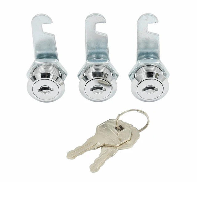 Alt view image 4 of 5 - US 12 Pack Tubular Cam Lock 1-1/8" Cabinet Toolbox Safe Drawer Replacement