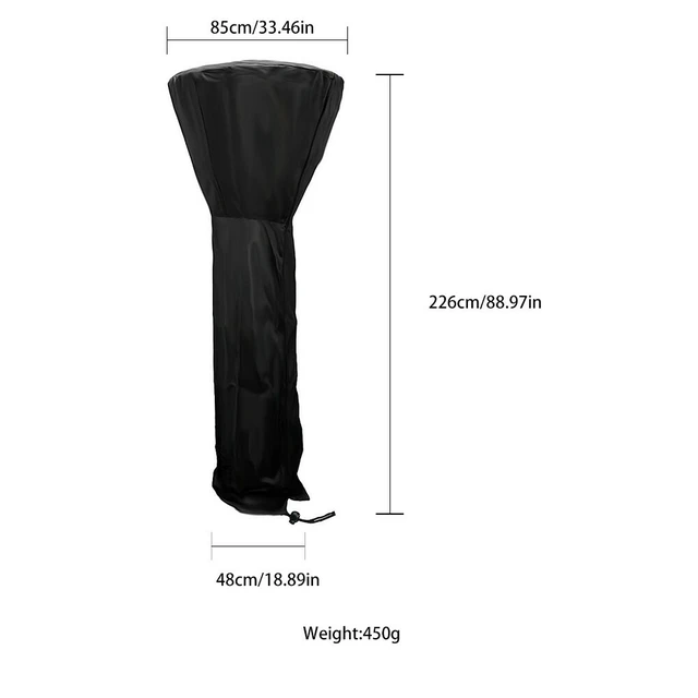 Alt view image 5 of 5 - US Outdoor 210D Oxford Patio Heater Cover Garden Standing Heat Waterproof