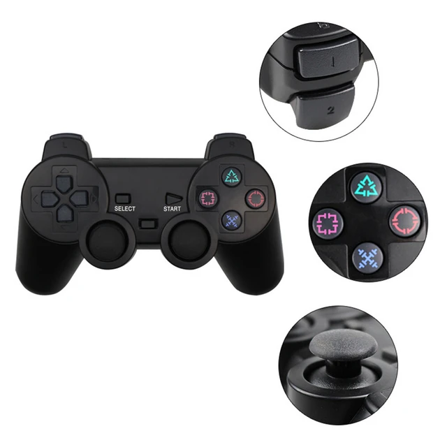 Alt view image 3 of 5 - US 2 Pack Controller For PlayStation 2 PS2 Wired Black Joystick Joypad