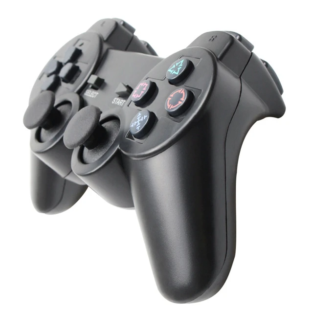 Alt view image 4 of 5 - US 2 Pack Controller For PlayStation 2 PS2 Wired Black Joystick Joypad