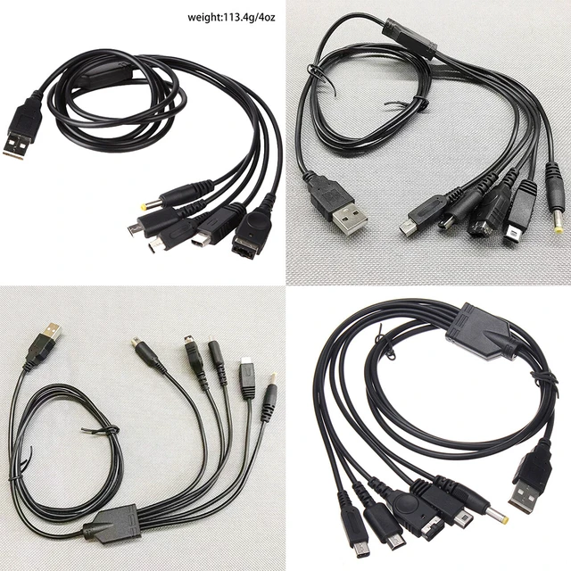 Alt view image 5 of 5 - US 2Pc 5-in-1 USB Cable Nintendo 3DS, GBA SP, DS, DS Lite, DSi, 3DS XL, 2DS XL