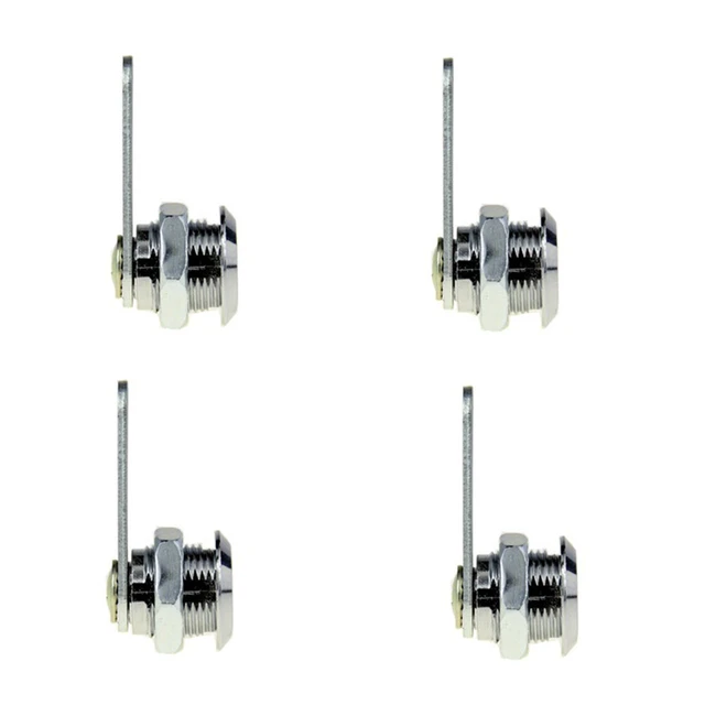 Alt view image 5 of 5 - US 4 Pack Cabinet Cam Locks Set Keyed Alike Secure Drawer File RV Locks 4 Size
