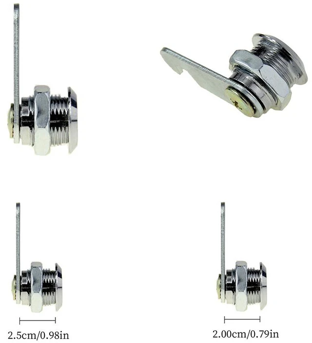 Alt view image 2 of 5 - US 4 Pack Cabinet Cam Locks Set Keyed Alike Secure Drawer File RV Locks 4 Size