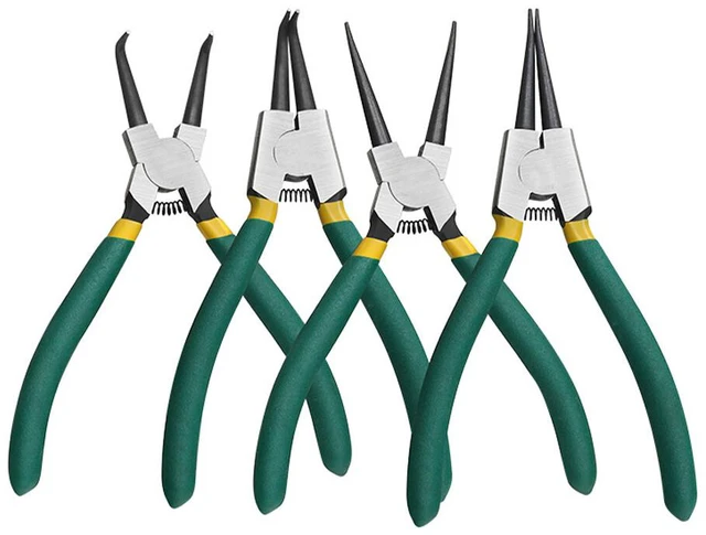 Main image of US 1 Sets of 4-Pc Heavy Duty Circlip Pliers Snap Ring External Internal Kit 7'