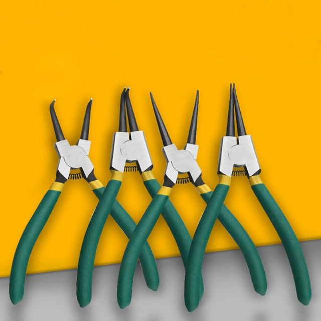 Alt view image 4 of 5 - US 1 Sets of 4-Pc Heavy Duty Circlip Pliers Snap Ring External Internal Kit 7'