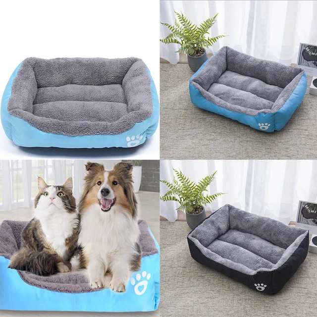 Alt view image 5 of 5 - US Washable Pet Dog Cat Bed Puppy Cushion House Pet Soft Warm Kennel Mat Blanke 6448-PAa-4-i tangguosegouwo lanse Mma