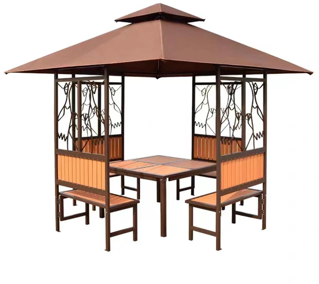 Alt view image 5 of 5 - US 10'x10' Waterproof Gazebo 1 2Tier Top Replacement Canopy UV Sunshade Cover