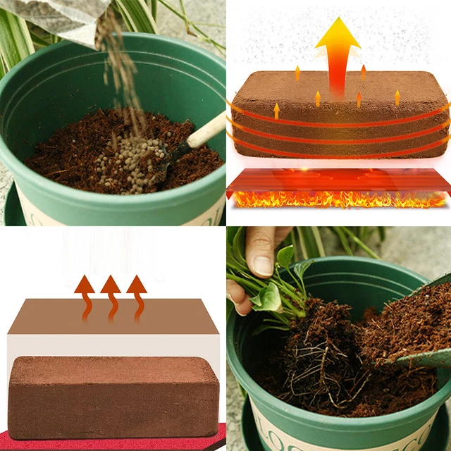 Alt view image 2 of 5 - US 2Pc 650G Coco Coir Bricks Coconut Fiber Organic Soil Plant Growing Media