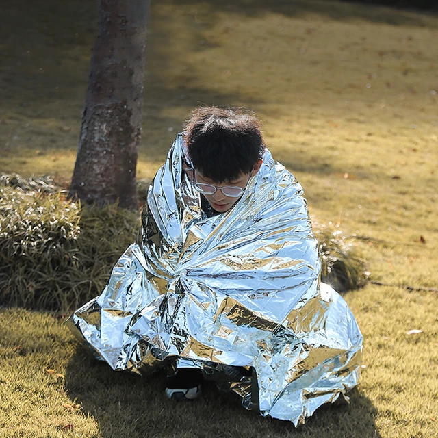 Alt view image 4 of 5 - US 15 PACK Emergency Solar Blanket Survival Safety Insulating Mylar Thermal
