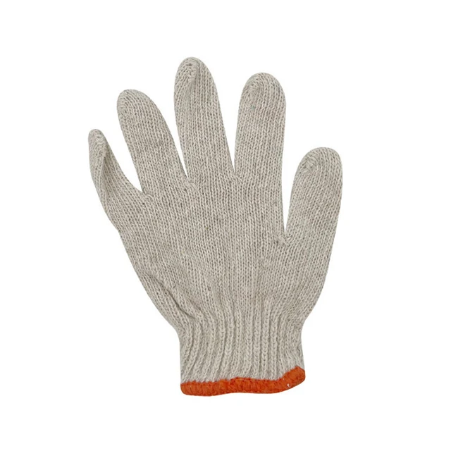 Alt view image 5 of 5 - US 24 Pairs NATURAL WHITE STRING KNIT POLY COTTON WORK GLOVES Ultralight